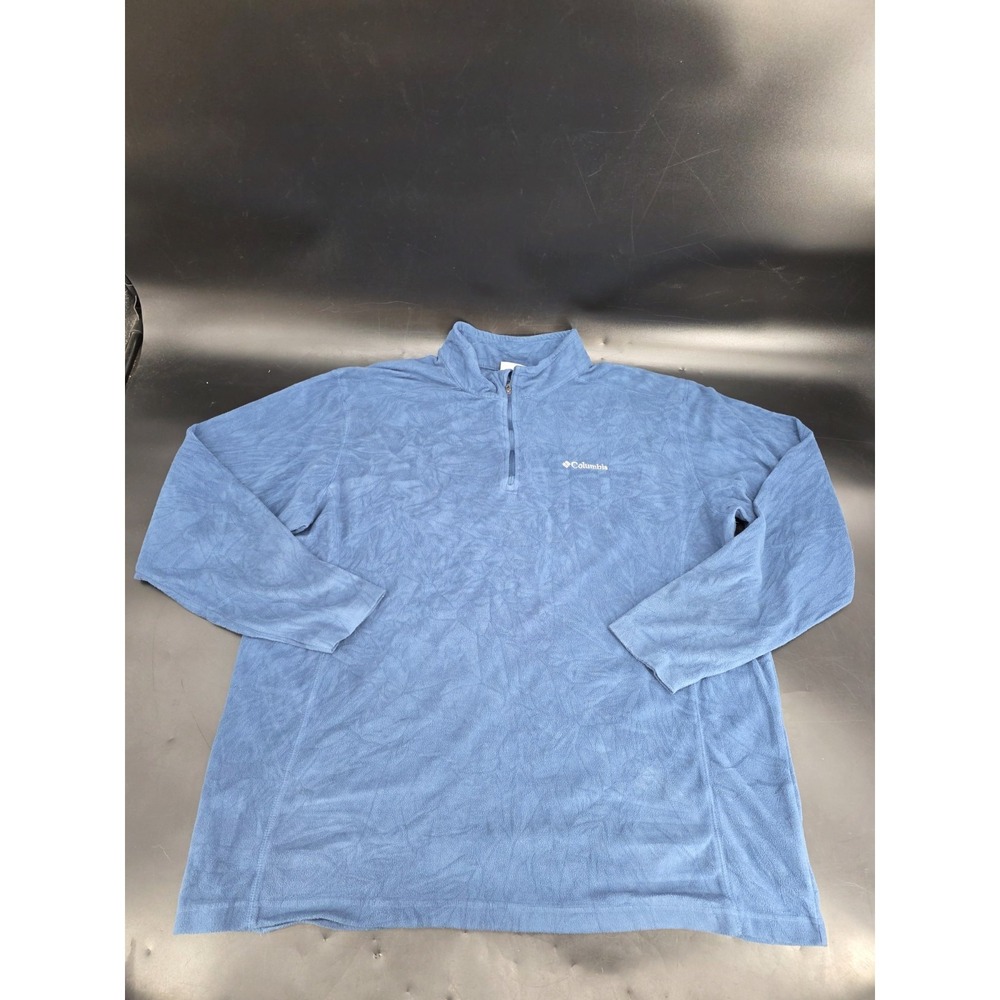 Columbia Mens 1/4 Zip Fleece Pullover Klamath Range II Size‎ XXL Navy Blue